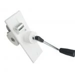 Einlass Kurbel Gurtwickler 9 m Gurtaufnahme, für 23 mm Gurt, Lochabstand 135 - 165 mm Panzer bis 41kg