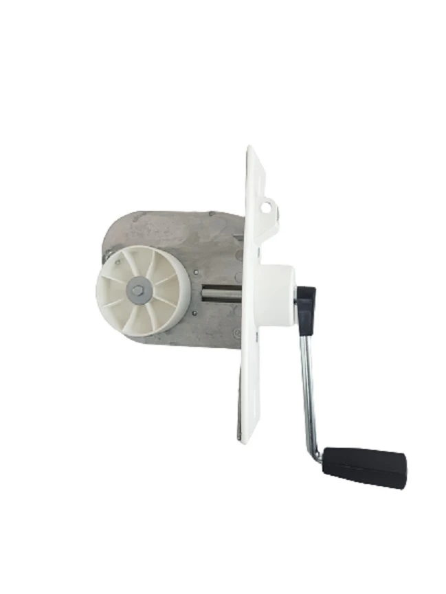 Einlass Kurbel Gurtwickler 9 m Gurtaufnahme, für 23 mm Gurt, Lochabstand 135 - 165 mm Panzer bis 41kg