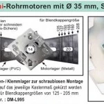 WTS - Mini-Rohrmotor DM-10/40-K Durchmesser 35 mm, Kurzantrieb