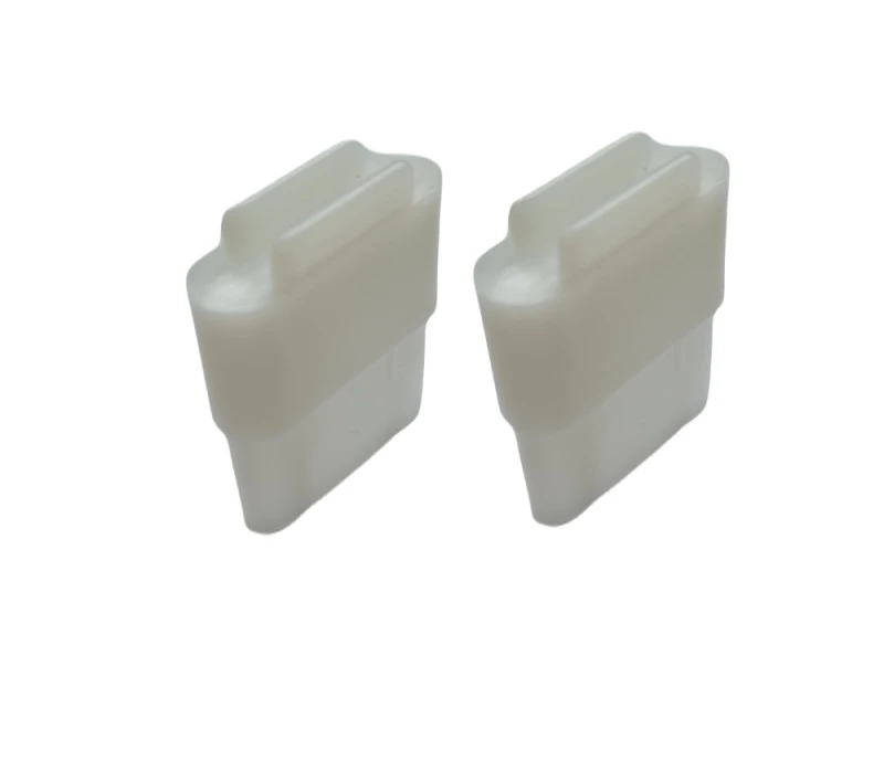 2 x Gleitstopfen für Rollladen  Alu Winkelendleiste 14 x 30 , transparent