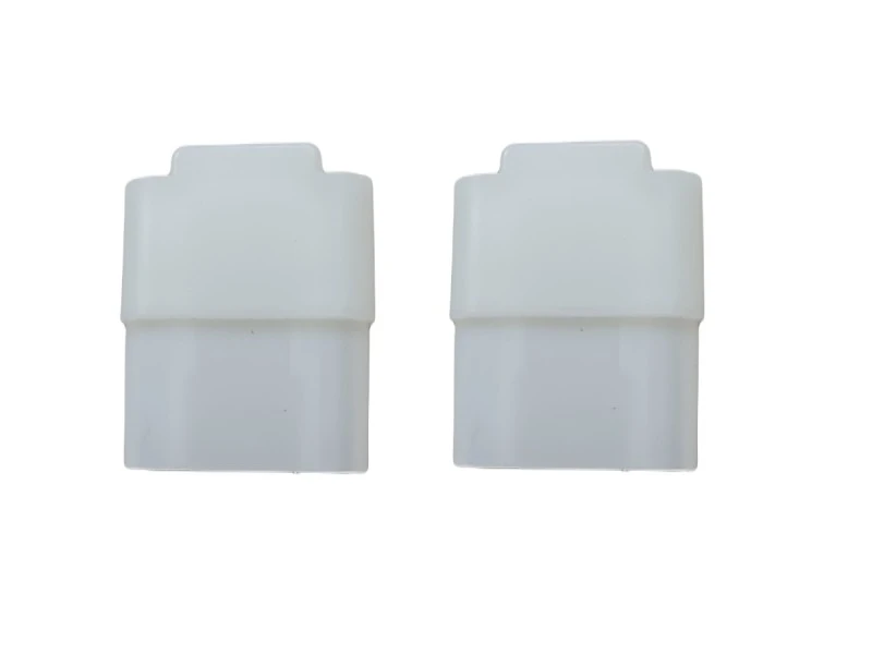 2 x Gleitstopfen für Rollladen  Alu Winkelendleiste 14 x 30 , transparent