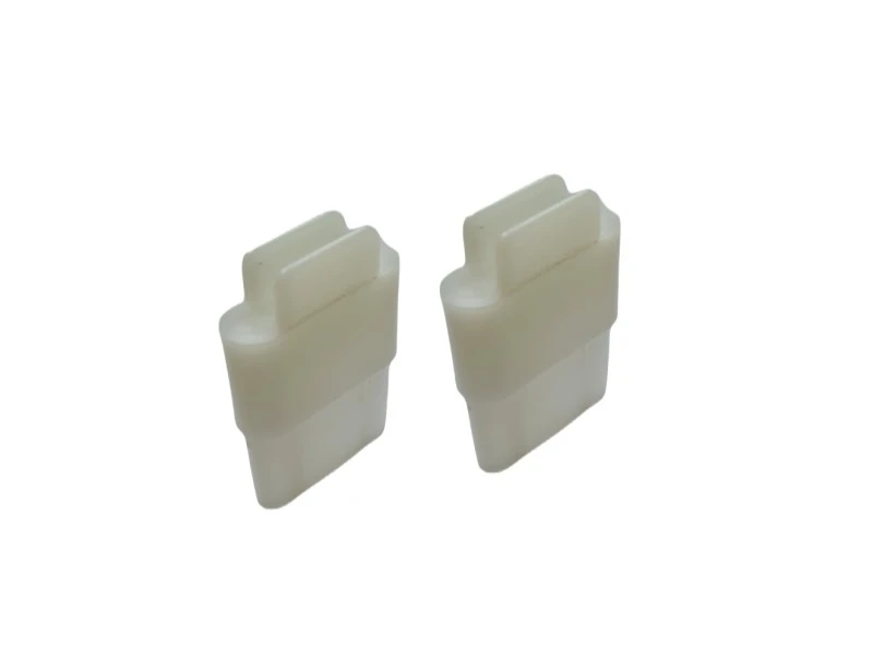 2 x Gleitstopfen für Rollladen  Alu Winkelendleiste 14 x 35 , transparent