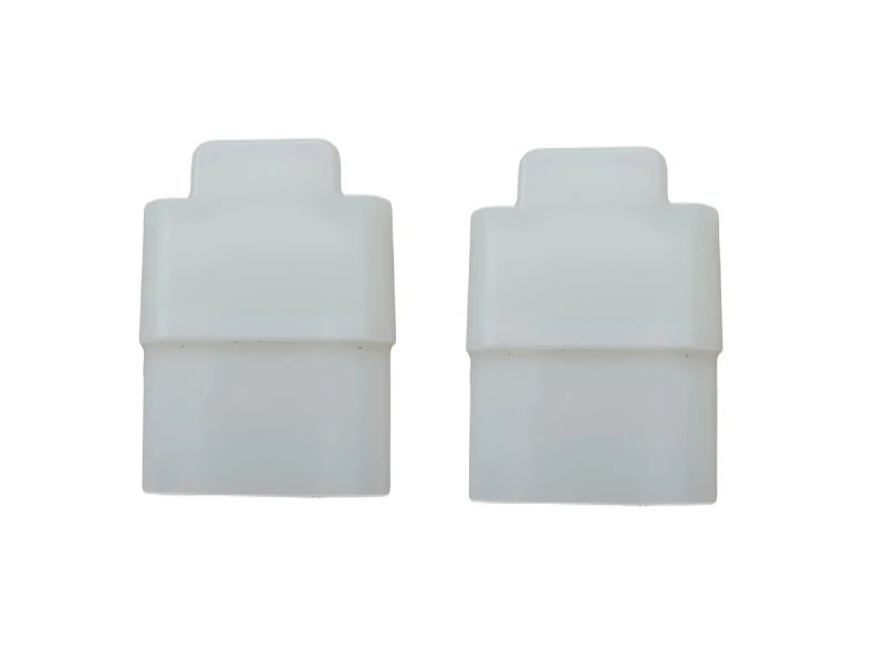 2 x Gleitstopfen für Rollladen  Alu Winkelendleiste 14 x 35 , transparent