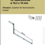 Sicherungsclip für Gelenkkurbel ø 18,3 x 10 mm  für Becker Rohrantriebe R12  - R 40 und L44 – L120 mit Handkurbelanschluss