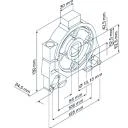 Montageplatte zur seitliche Befestigung für Abrollsicherung TA-0-RD 4-Kant, 16 mm