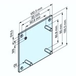 Adapterplatte HK mit Stiften bis 120 Nm für Rohrantriebe mit Handkurbelanschluss