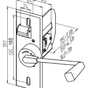 Einlass Kurbel Gurtwickler 9 m Gurtaufnahme, für 23 mm Gurt, Lochabstand 135 - 165 mm Panzer bis 41kg