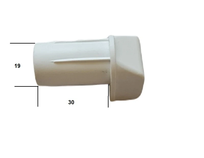 Mini-Gurtführung als Steckleitrolle, weiß, nadelgelagert 31x30 mm Bohrung 19 mm