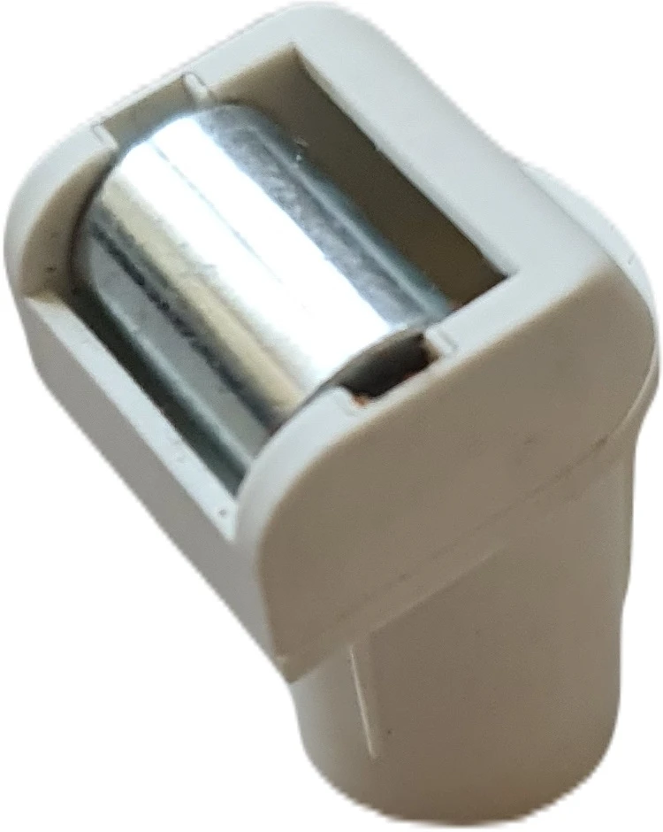 Mini-Gurtführung als Steckleitrolle, weiß, nadelgelagert 31x30 mm Bohrung 19 mm