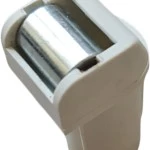 Mini-Gurtführung als Steckleitrolle, weiß, nadelgelagert 31x30 mm Bohrung 19 mm