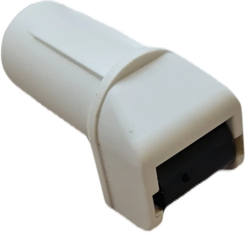 Mini-Gurtführung als Steckleitrolle, weiß, normal gelagert 31x30 mm Bohrung 19 mm