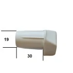 Mini-Gurtführung als Steckleitrolle, weiß, normal gelagert 31x30 mm Bohrung 19 mm