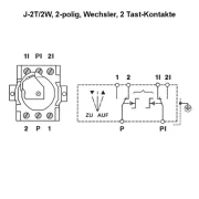 Schalteinsatz 2-polig, Wechsler, mit 2 Tast-Kontakte (Auf/Ab), für Schlüsselschalter S-APZ/S-EPZ