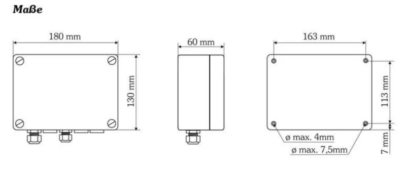 WITT 230V AC Auswerter für 2 x SIGNAL-Schaltleiste oder 2 x Einzugslichtschranke