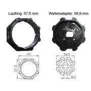 WTS - Adapterset DM-A60K  60 mm Achtkantwelle für alle Rohrmotoren  Ø 45 mm