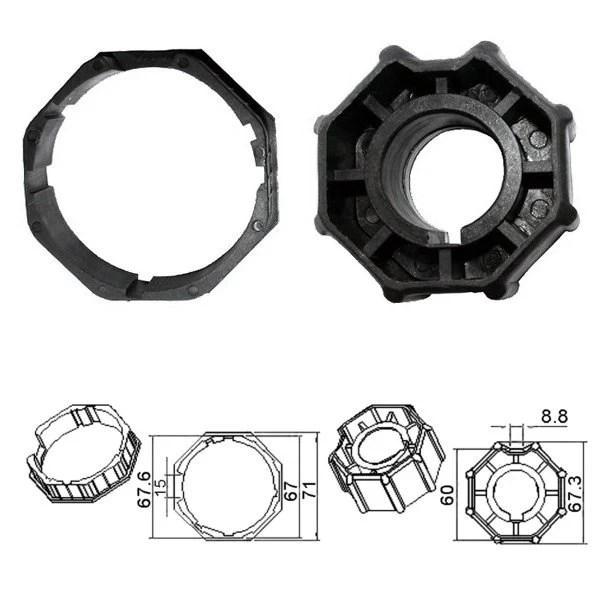 WTS - Adapterset DM-A70K-59 : 70 mm Achtkantwelle nur für Maxi - Rohrmotoren  Ø 59 mm, Serie DM-59 + DMH-59