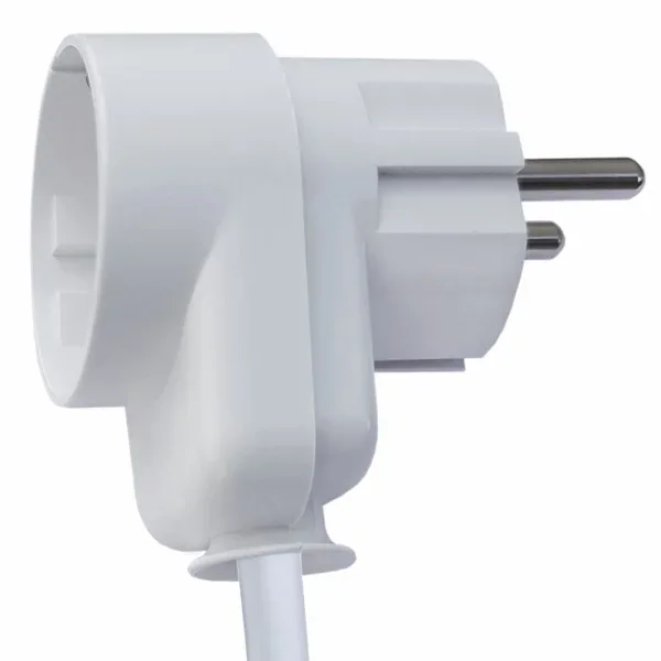 WTS -Kombi-Stecker mit Aufnahme für 1x Schuko-/Eurostecker und 1x Kabeleinführung, Farbe weiss